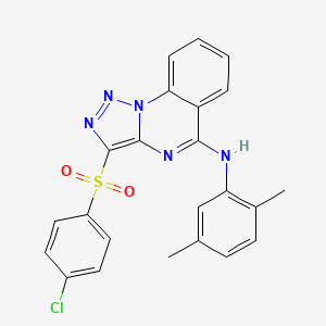 3-[(4-chlorophenyl)sulfonyl]-N-(2,5-dimethylphenyl)[1,2,3]triazolo[1,5-a]quinazolin-5-amine