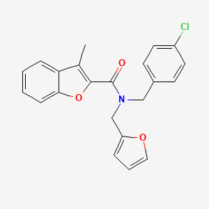 N-(4-chlorobenzyl)-N-(furan-2-ylmethyl)-3-methyl-1-benzofuran-2-carboxamide