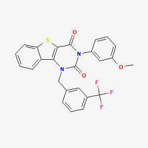 3-(3-methoxyphenyl)-1-[3-(trifluoromethyl)benzyl][1]benzothieno[3,2-d]pyrimidine-2,4(1H,3H)-dione