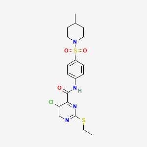 5-chloro-2-(ethylsulfanyl)-N-{4-[(4-methylpiperidin-1-yl)sulfonyl]phenyl}pyrimidine-4-carboxamide