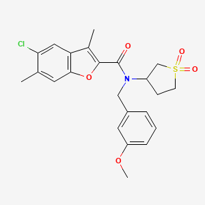 5-chloro-N-(1,1-dioxidotetrahydrothiophen-3-yl)-N-(3-methoxybenzyl)-3,6-dimethyl-1-benzofuran-2-carboxamide