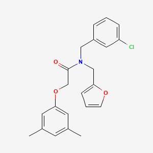 N-(3-chlorobenzyl)-2-(3,5-dimethylphenoxy)-N-(furan-2-ylmethyl)acetamide