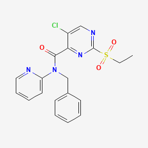 N-benzyl-5-chloro-2-(ethylsulfonyl)-N-(pyridin-2-yl)pyrimidine-4-carboxamide