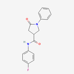 N-(4-fluorophenyl)-5-oxo-1-phenylpyrrolidine-3-carboxamide