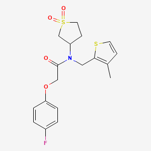 N-(1,1-dioxidotetrahydrothiophen-3-yl)-2-(4-fluorophenoxy)-N-[(3-methylthiophen-2-yl)methyl]acetamide