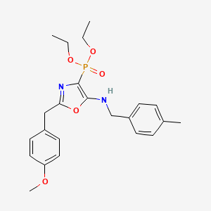 Diethyl {2-(4-methoxybenzyl)-5-[(4-methylbenzyl)amino]-1,3-oxazol-4-yl}phosphonate