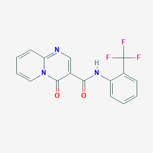 molecular formula C16H10F3N3O2 B11418318 4-oxo-N-(2-(trifluoromethyl)phenyl)-4H-pyrido[1,2-a]pyrimidine-3-carboxamide 