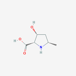 molecular formula C6H11NO3 B1141833 (2S,3R,5S)-3-Hydroxy-5-methylpyrrolidine-2-carboxylic acid CAS No. 114717-05-4