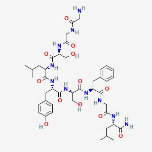 molecular formula C42H62N10O12 B1141835 H-Gly-Gly-Ser-Leu-Tyr-Ser-Phe-Gly-Leu-NH2 CAS No. 123338-12-5