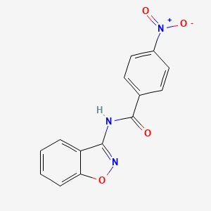 molecular formula C14H9N3O4 B11418368 N-(1,2-benzoxazol-3-yl)-4-nitrobenzamide 