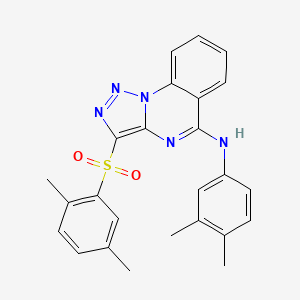 N-(3,4-dimethylphenyl)-3-[(2,5-dimethylphenyl)sulfonyl][1,2,3]triazolo[1,5-a]quinazolin-5-amine