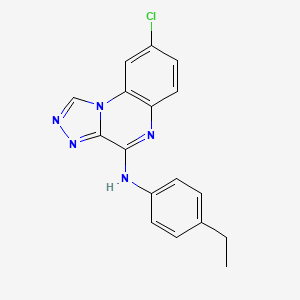 molecular formula C17H14ClN5 B11418373 8-chloro-N-(4-ethylphenyl)[1,2,4]triazolo[4,3-a]quinoxalin-4-amine 