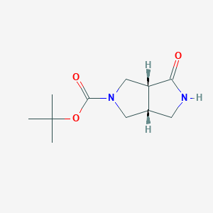 molecular formula C₁₁H₁₈N₂O₂ B1141839 cis-4-Oxo-hexahydro-pyrrolo[3,4-C]pyrrole-2-carboxylic acid tert-butyl ester CAS No. 1251003-89-0