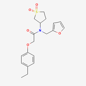 molecular formula C19H23NO5S B11418392 N-(1,1-dioxidotetrahydrothiophen-3-yl)-2-(4-ethylphenoxy)-N-(furan-2-ylmethyl)acetamide 