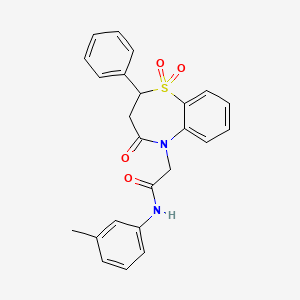 2-(1,1-dioxido-4-oxo-2-phenyl-3,4-dihydrobenzo[b][1,4]thiazepin-5(2H)-yl)-N-(m-tolyl)acetamide