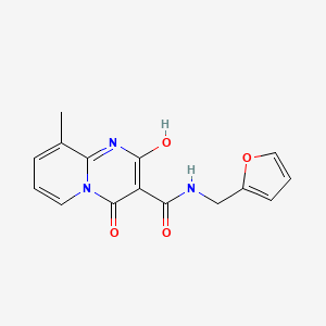 molecular formula C15H13N3O4 B11418406 N-(furan-2-ylmethyl)-4-hydroxy-9-methyl-2-oxo-2H-pyrido[1,2-a]pyrimidine-3-carboxamide 