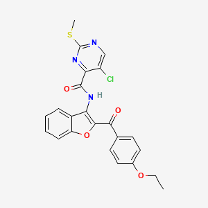 5-chloro-N-{2-[(4-ethoxyphenyl)carbonyl]-1-benzofuran-3-yl}-2-(methylsulfanyl)pyrimidine-4-carboxamide