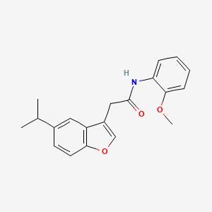 N-(2-methoxyphenyl)-2-[5-(propan-2-yl)-1-benzofuran-3-yl]acetamide