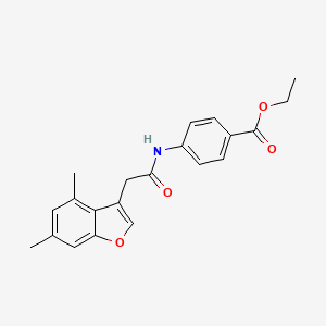 Ethyl 4-{[(4,6-dimethyl-1-benzofuran-3-yl)acetyl]amino}benzoate