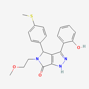 3-(2-hydroxyphenyl)-5-(2-methoxyethyl)-4-[4-(methylsulfanyl)phenyl]-4,5-dihydropyrrolo[3,4-c]pyrazol-6(2H)-one