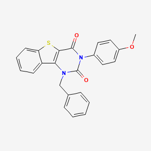 molecular formula C24H18N2O3S B11418490 1-benzyl-3-(4-methoxyphenyl)[1]benzothieno[3,2-d]pyrimidine-2,4(1H,3H)-dione 