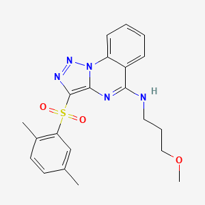 3-[(2,5-dimethylphenyl)sulfonyl]-N-(3-methoxypropyl)[1,2,3]triazolo[1,5-a]quinazolin-5-amine