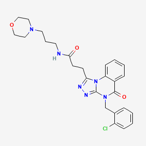 3-[4-(2-chlorobenzyl)-5-oxo-4,5-dihydro[1,2,4]triazolo[4,3-a]quinazolin-1-yl]-N-(3-morpholin-4-ylpropyl)propanamide