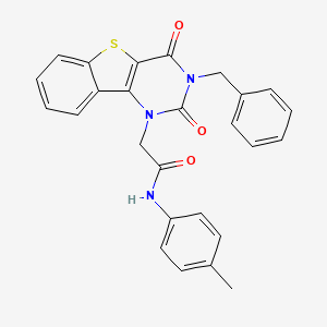 2-(3-benzyl-2,4-dioxo-3,4-dihydro[1]benzothieno[3,2-d]pyrimidin-1(2H)-yl)-N-(4-methylphenyl)acetamide