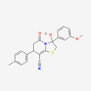 3-hydroxy-3-(3-methoxyphenyl)-7-(4-methylphenyl)-5-oxo-2,3,6,7-tetrahydro-5H-[1,3]thiazolo[3,2-a]pyridine-8-carbonitrile