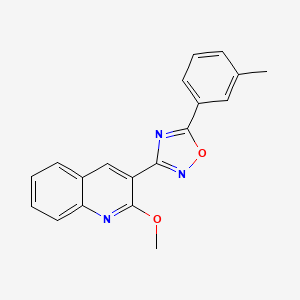 2-Methoxy-3-[5-(3-methylphenyl)-1,2,4-oxadiazol-3-yl]quinoline