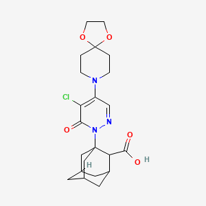 1-[5-Chloro-4-(1,4-dioxa-8-aza-spiro[4.5]dec-8-yl)-6-oxo-6H-pyridazin-1-yl]-adamantane-2-carboxylic acid