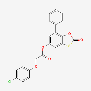 2-Oxo-7-phenyl-1,3-benzoxathiol-5-yl (4-chlorophenoxy)acetate