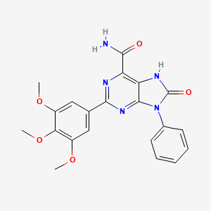 molecular formula C21H19N5O5 B11418618 8-oxo-9-phenyl-2-(3,4,5-trimethoxyphenyl)-8,9-dihydro-7H-purine-6-carboxamide 