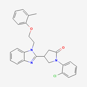 1-(2-chlorophenyl)-4-{1-[2-(2-methylphenoxy)ethyl]-1H-benzimidazol-2-yl}pyrrolidin-2-one