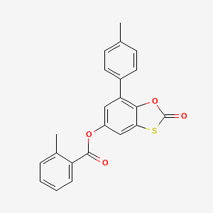 7-(4-Methylphenyl)-2-oxo-1,3-benzoxathiol-5-yl 2-methylbenzoate