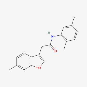 molecular formula C19H19NO2 B11418650 N-(2,5-dimethylphenyl)-2-(6-methyl-1-benzofuran-3-yl)acetamide 