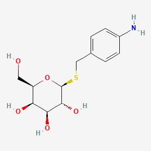 molecular formula C₁₃H₁₉NO₅S B1141870 1-(4-Aminobenzylthio)-beta-D galactopyranose CAS No. 35785-20-7