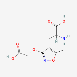 molecular formula C₉H₁₂N₂O₆·1.5H₂O B1141871 alpha-Amino-3-carboxymethoxy-5-methyl-4-isoxazolepropionic acid CAS No. 209977-56-0