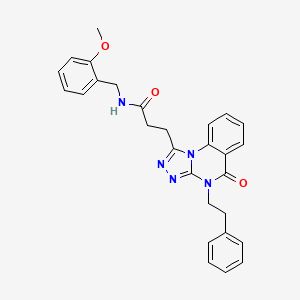 N-(2-methoxybenzyl)-3-[5-oxo-4-(2-phenylethyl)-4,5-dihydro[1,2,4]triazolo[4,3-a]quinazolin-1-yl]propanamide