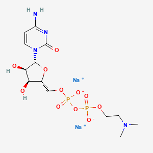 molecular formula C13H22N4Na2O11P2 B1141873 Cytidine-5'-diphospho-dimethylaminoethanol sodium salt CAS No. 119629-11-7