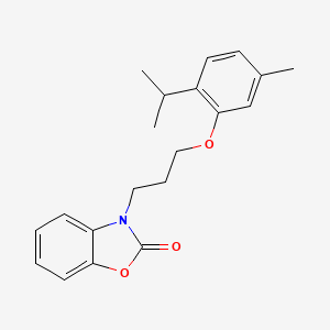 molecular formula C20H23NO3 B11418733 3-(3-(2-isopropyl-5-methylphenoxy)propyl)benzo[d]oxazol-2(3H)-one 