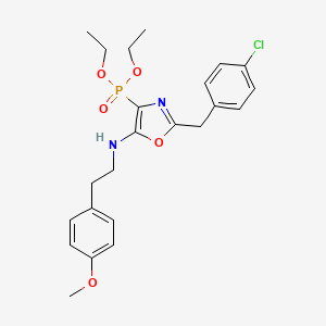 Diethyl [2-(4-chlorobenzyl)-5-{[2-(4-methoxyphenyl)ethyl]amino}-1,3-oxazol-4-yl]phosphonate