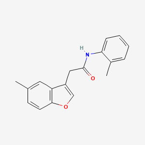 molecular formula C18H17NO2 B11418764 2-(5-methyl-1-benzofuran-3-yl)-N-(2-methylphenyl)acetamide 