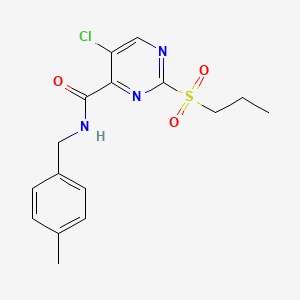 5-chloro-N-(4-methylbenzyl)-2-(propylsulfonyl)pyrimidine-4-carboxamide