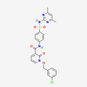 1-((3-chlorobenzyl)oxy)-N-(4-(N-(4,6-dimethylpyrimidin-2-yl)sulfamoyl)phenyl)-2-oxo-1,2-dihydropyridine-3-carboxamide