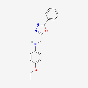 molecular formula C17H17N3O2 B11418788 4-ethoxy-N-[(5-phenyl-1,3,4-oxadiazol-2-yl)methyl]aniline 