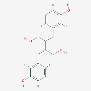 molecular formula C₁₈H₁₆D₆O₄ B1141880 外消旋肠烷二醇-d6 CAS No. 104411-12-3