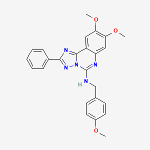 8,9-dimethoxy-N-[(4-methoxyphenyl)methyl]-2-phenyl-[1,2,4]triazolo[1,5-c]quinazolin-5-amine