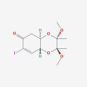 molecular formula C₁₂H₁₇IO₅ B1141881 (2S,3S,4aR,8aR)-2,3,4a,8a-四氢-7-碘-2,3-二甲氧基-2,3-二甲基-1,4-苯二噁烷-6(5H)-酮 CAS No. 334700-48-0