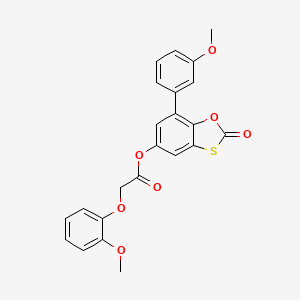 7-(3-Methoxyphenyl)-2-oxo-1,3-benzoxathiol-5-yl (2-methoxyphenoxy)acetate